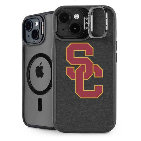 University of Southern California USC Grey Logo iPhone 15 Kickstand Case